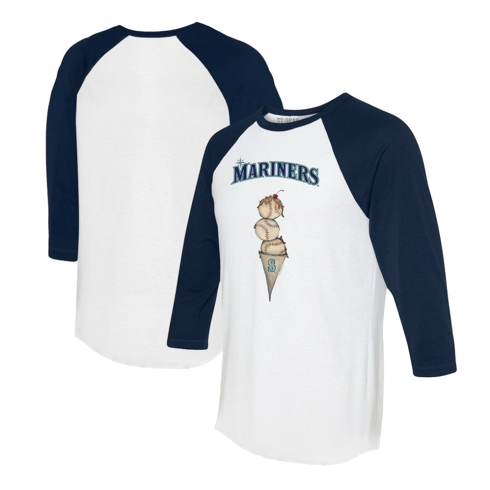 Seattle Mariners Tiny Turnip Unisex Triple Scoop 3/4-Sleeve Raglan T-Shirt Near Me