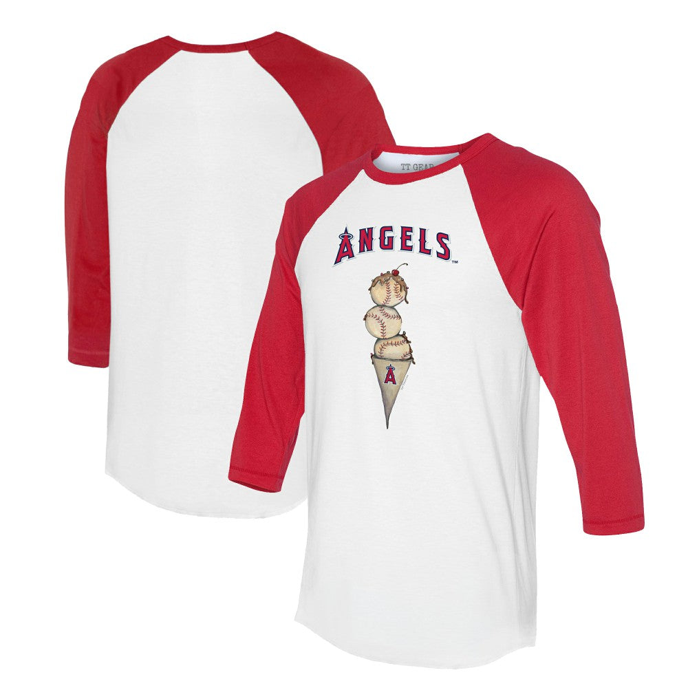 Los Angeles Angels Tiny Turnip Unisex Triple Scoop 3/4-Sleeve Raglan T-Shirt Outlet