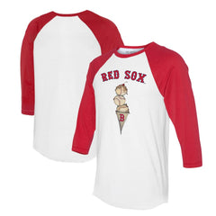 Boston Red Sox Tiny Turnip Unisex Triple Scoop 3/4-Sleeve Raglan T-Shirt Outlet