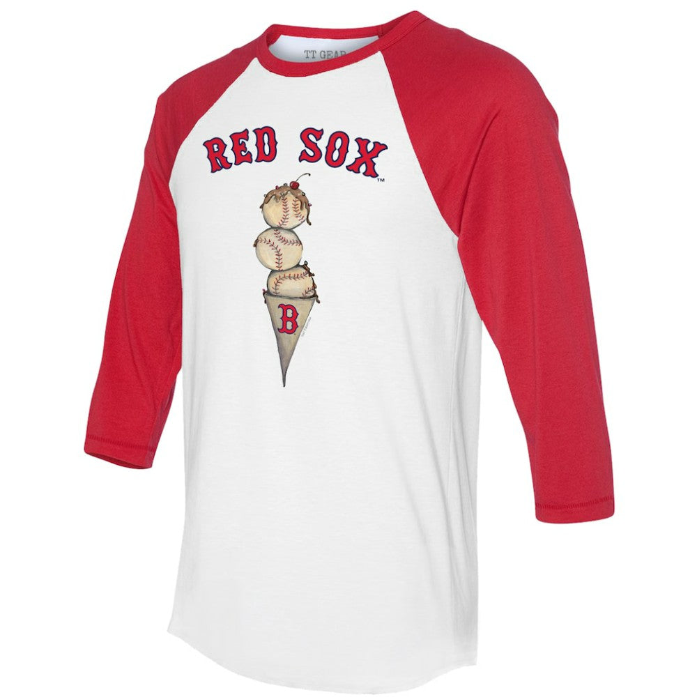Boston Red Sox Tiny Turnip Unisex Triple Scoop 3/4-Sleeve Raglan T-Shirt Outlet