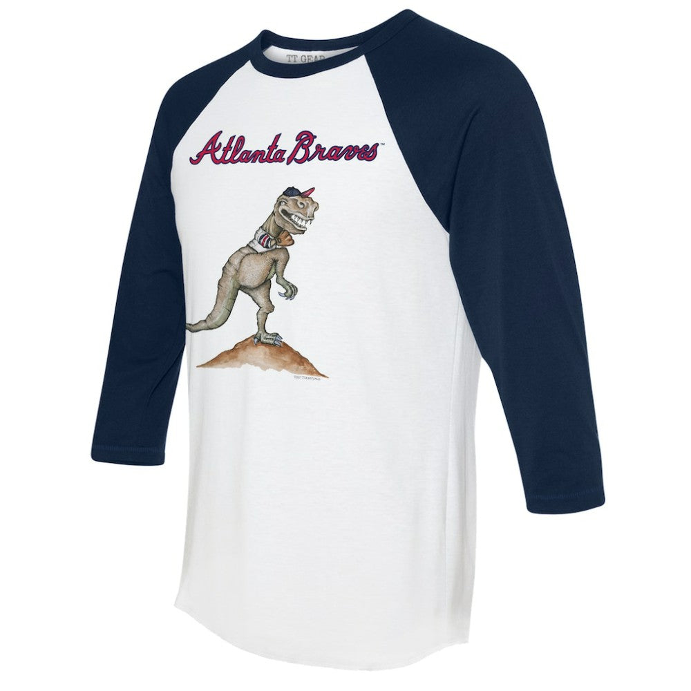 Atlanta Braves Tiny Turnip Unisex TT Rex 3/4-Sleeve Raglan T-Shirt for sale