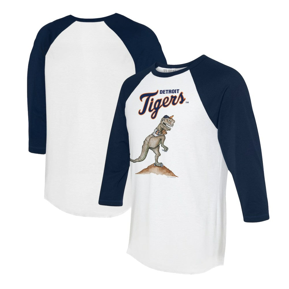 Detroit Tigers Tiny Turnip Unisex TT Rex 3/4-Sleeve Raglan T-Shirt Sale
