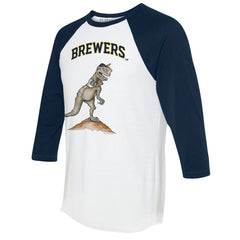 Milwaukee Brewers Tiny Turnip Unisex TT Rex 3/4-Sleeve Raglan T-Shirt for sale
