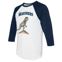 Seattle Mariners Tiny Turnip Unisex TT Rex 3/4-Sleeve Raglan T-Shirt for sale