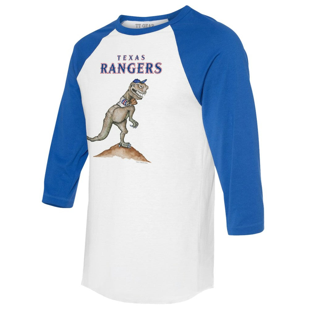 Texas Rangers Tiny Turnip Unisex TT Rex 3/4-Sleeve Raglan T-Shirt Outlet