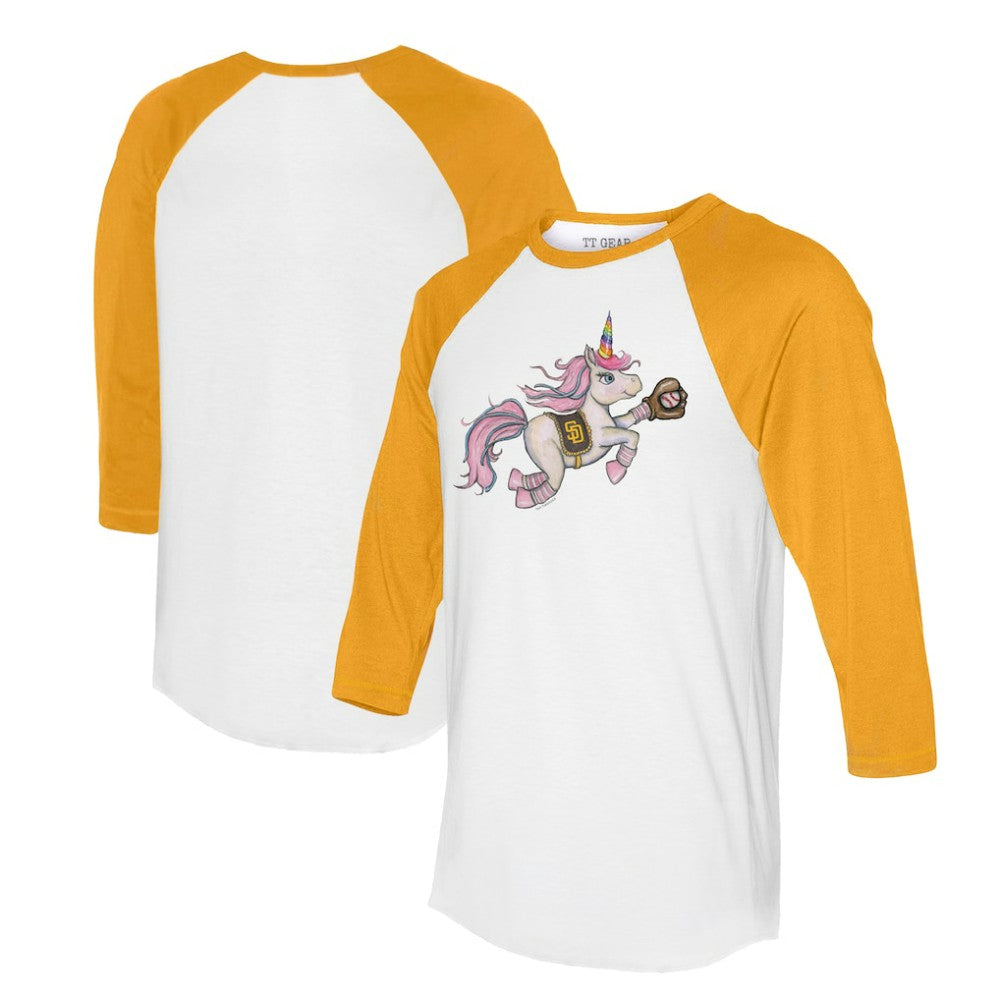San Diego Padres Tiny Turnip Unisex Unicorn 3/4-Sleeve Raglan T-Shirt Online