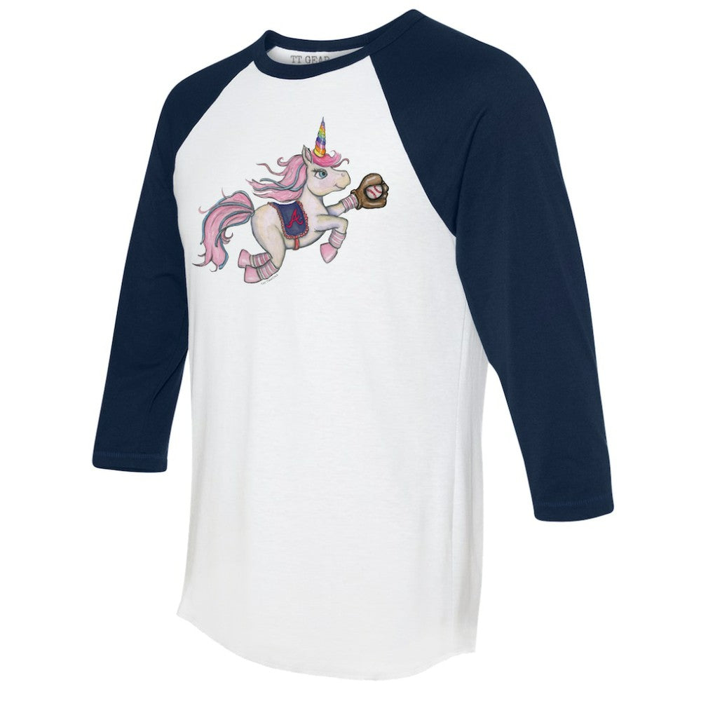 Atlanta Braves Tiny Turnip Unisex Unicorn 3/4-Sleeve Raglan T-Shirt Near Me