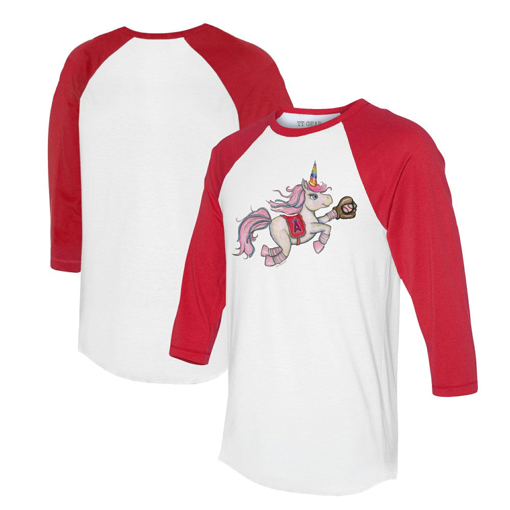Los Angeles Angels Tiny Turnip Unisex Unicorn 3/4-Sleeve Raglan T-Shirt Discount