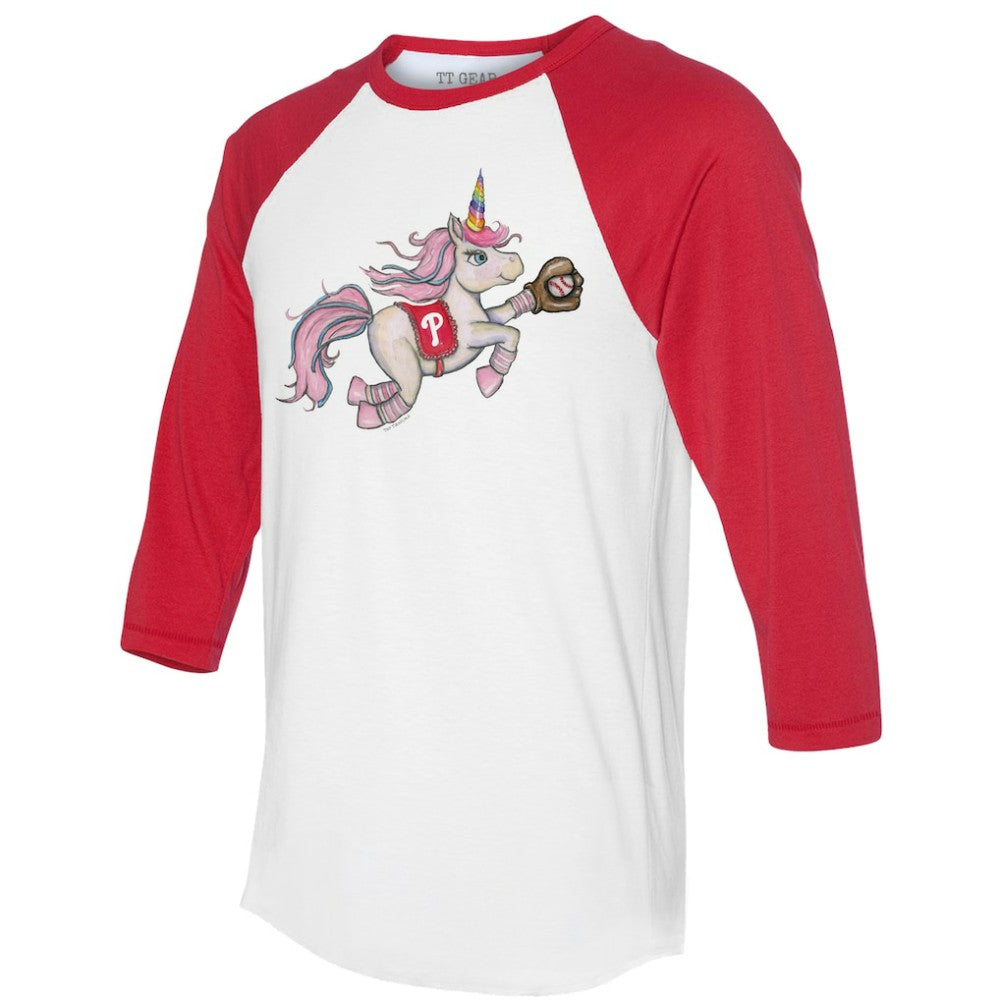 Philadelphia Phillies Tiny Turnip Unisex Unicorn 3/4-Sleeve Raglan T-Shirt Online