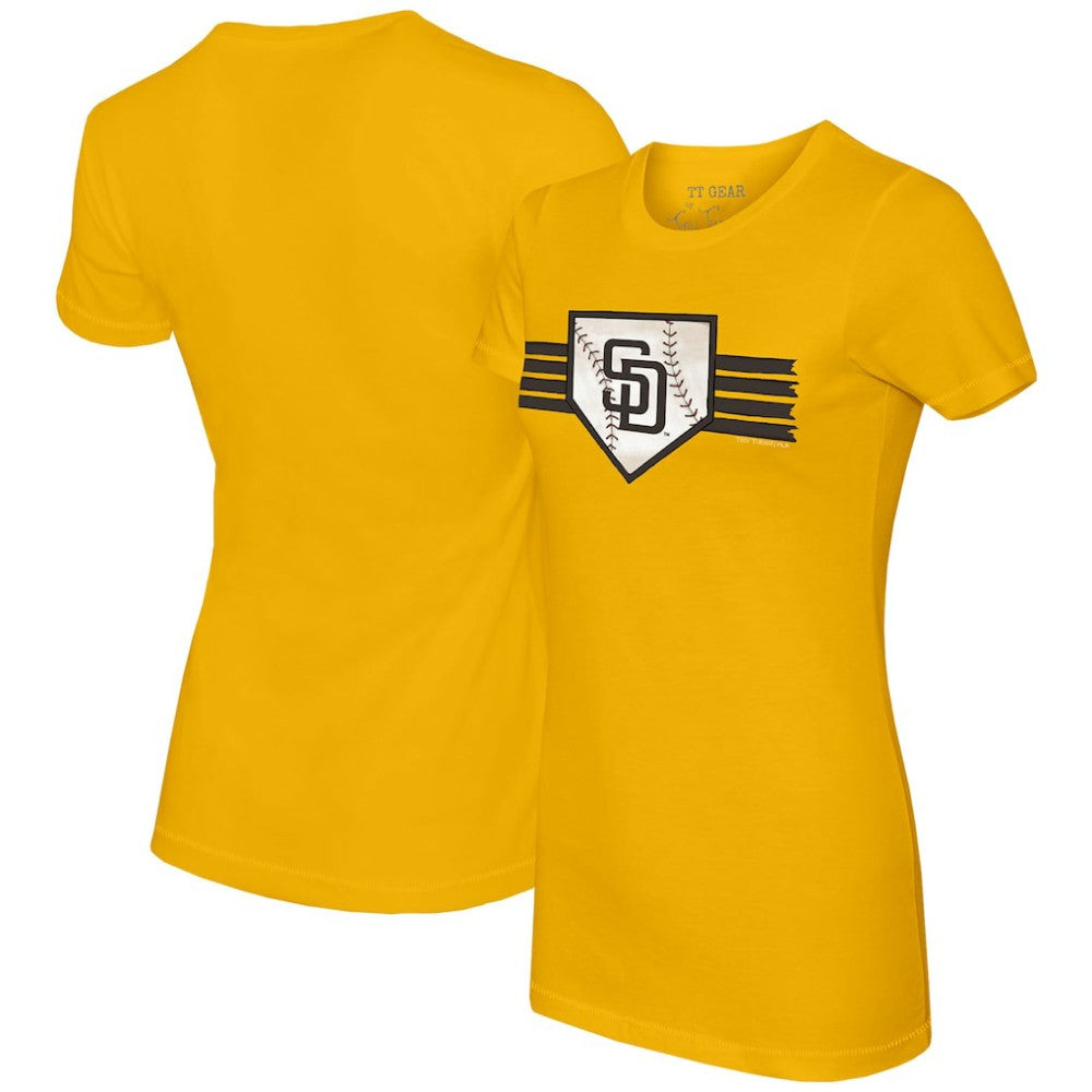 San Diego Padres Tiny Turnip Women's Base Stripe T-Shirt Online