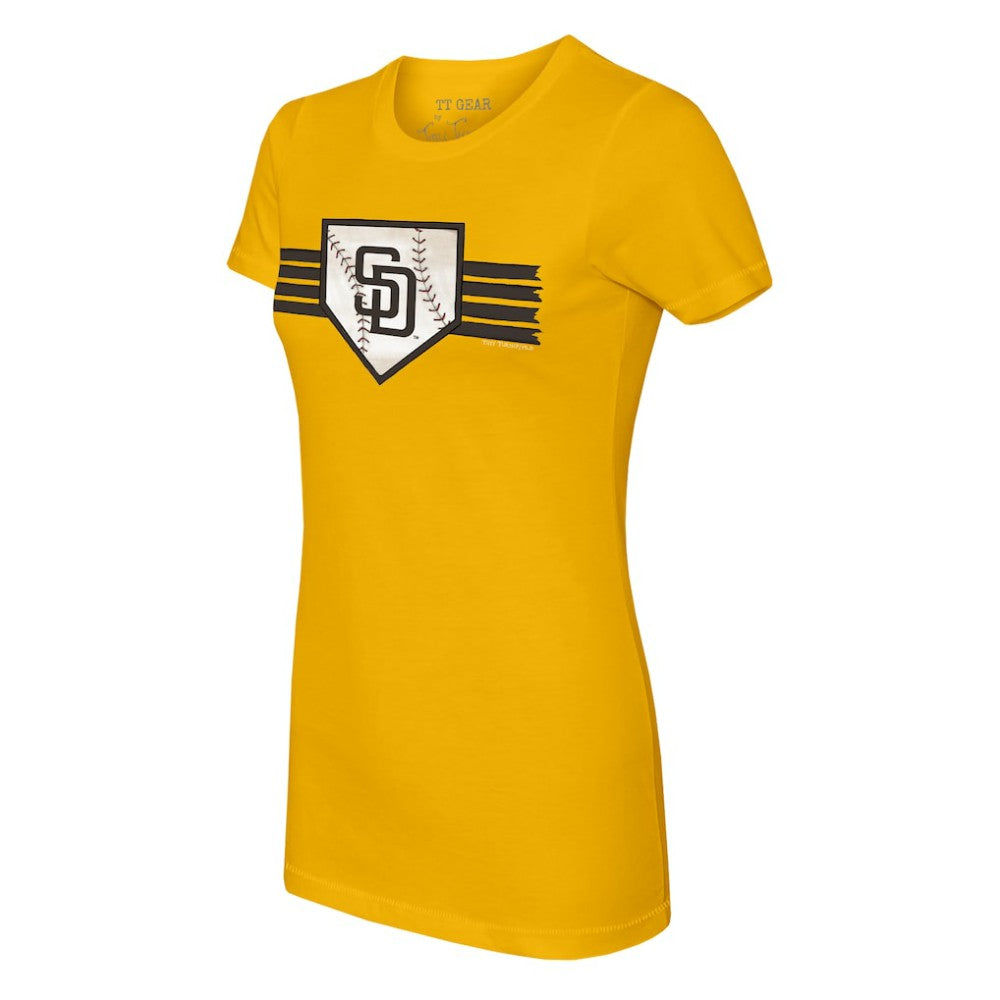 San Diego Padres Tiny Turnip Women's Base Stripe T-Shirt Online