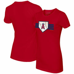 Los Angeles Angels Tiny Turnip Women's Base Stripe T-Shirt for sale