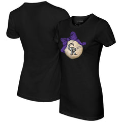 Colorado Rockies Tiny Turnip Women's Baseball Bow T-Shirt Outlet