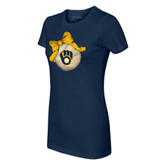 Milwaukee Brewers Tiny Turnip Women's Baseball Bow T-Shirt for sale