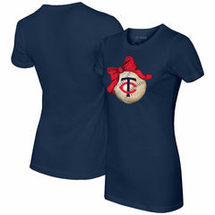 Minnesota Twins Tiny Turnip Women's Baseball Bow T-Shirt Outlet