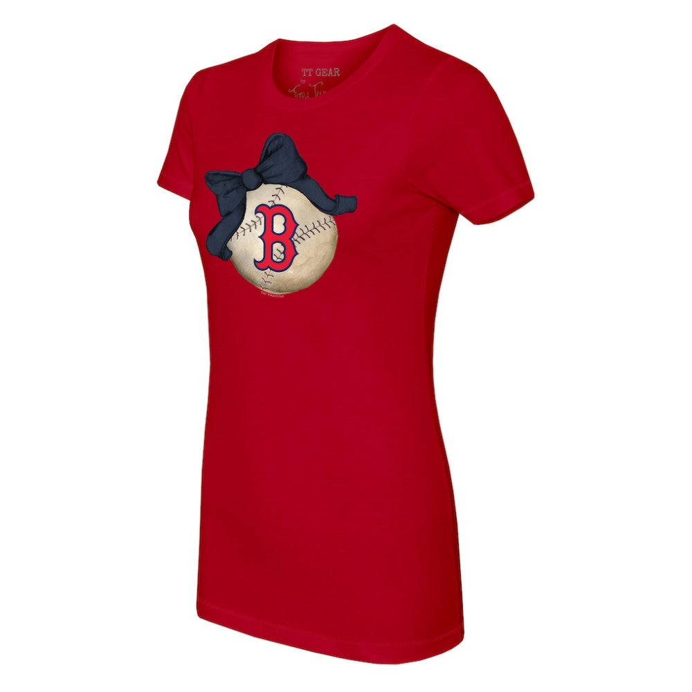 Boston Red Sox Tiny Turnip Women's Baseball Bow T-Shirt Online
