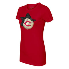 Cincinnati Reds Tiny Turnip Women's Baseball Bow T-Shirt Near Me