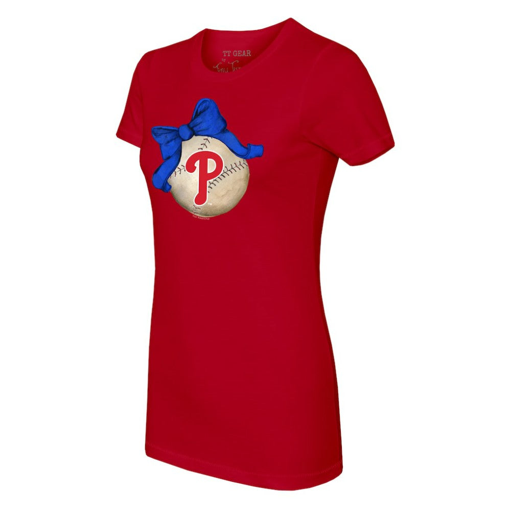 Philadelphia Phillies Tiny Turnip Women's Baseball Bow T-Shirt Near Me