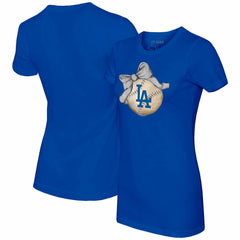 Los Angeles Dodgers Tiny Turnip Women's Baseball Bow T-Shirt for sale