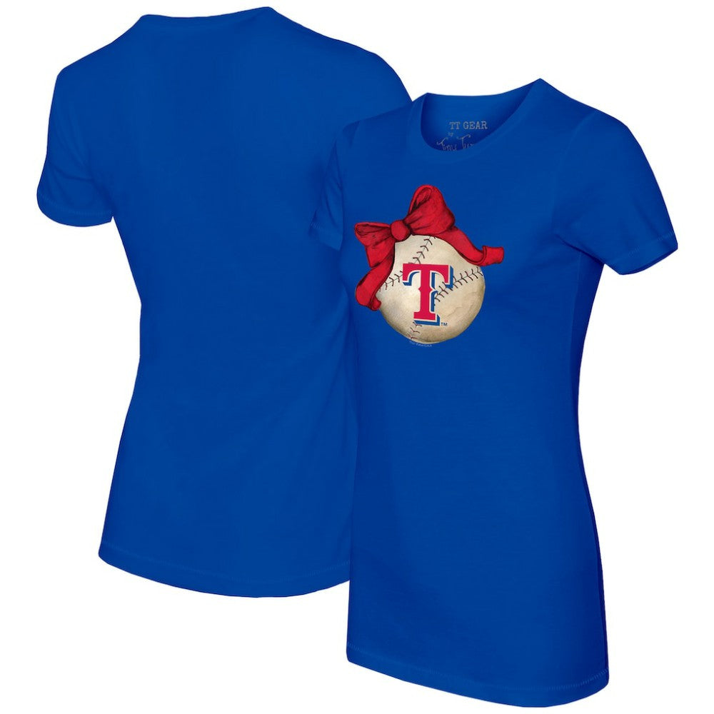 Texas Rangers Tiny Turnip Women's Baseball Bow T-Shirt Discount