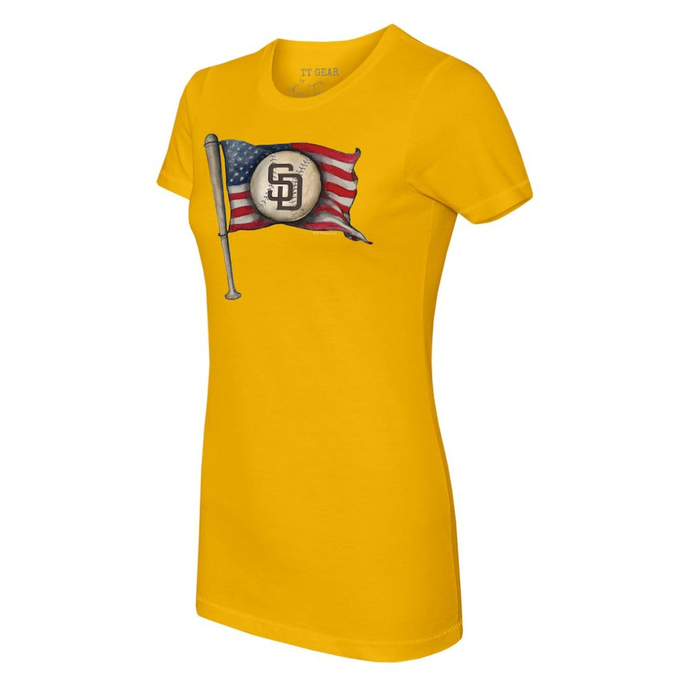San Diego Padres Tiny Turnip Women's Baseball Flag T-Shirt Near Me