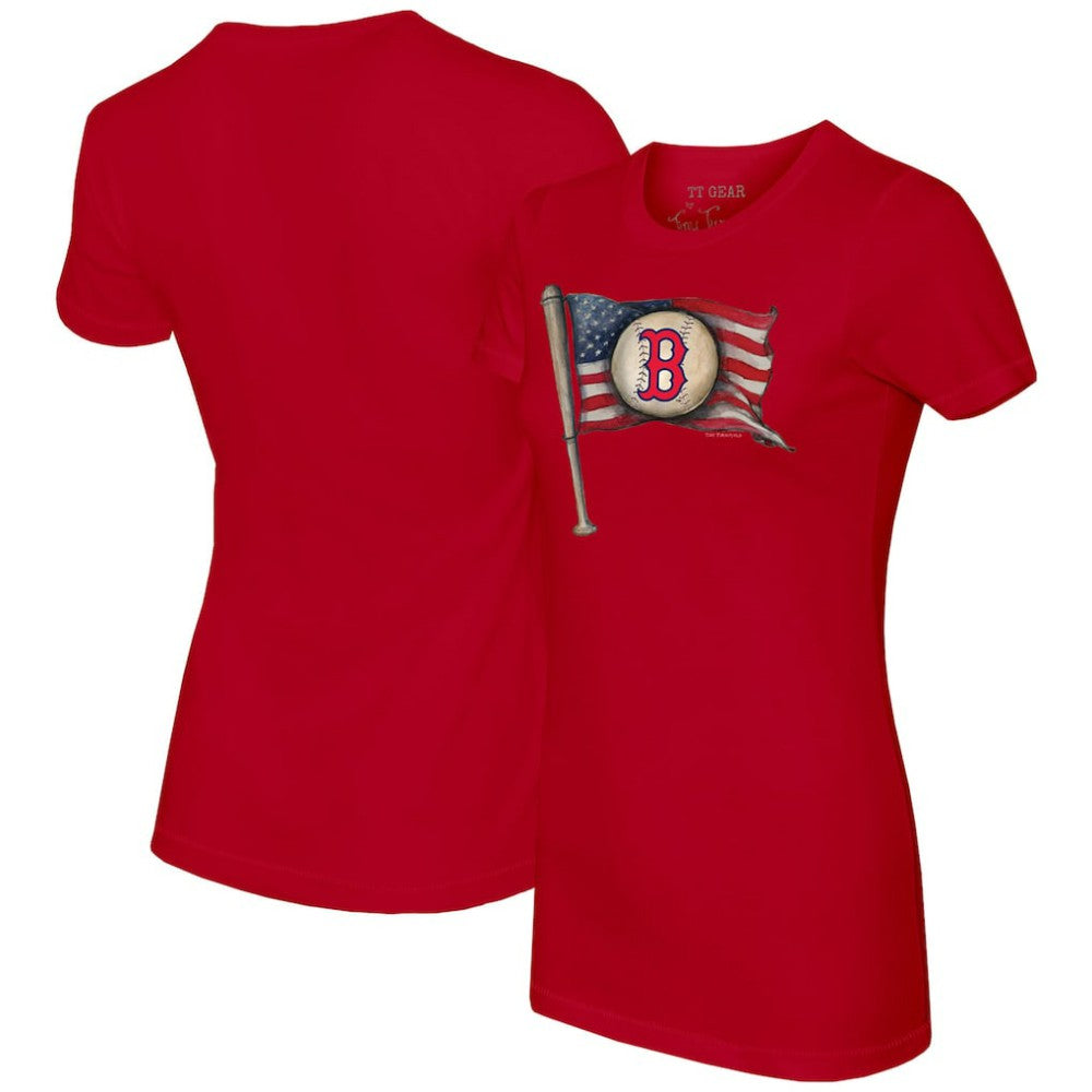 Boston Red Sox Tiny Turnip Women's Baseball Flag T-Shirt Online