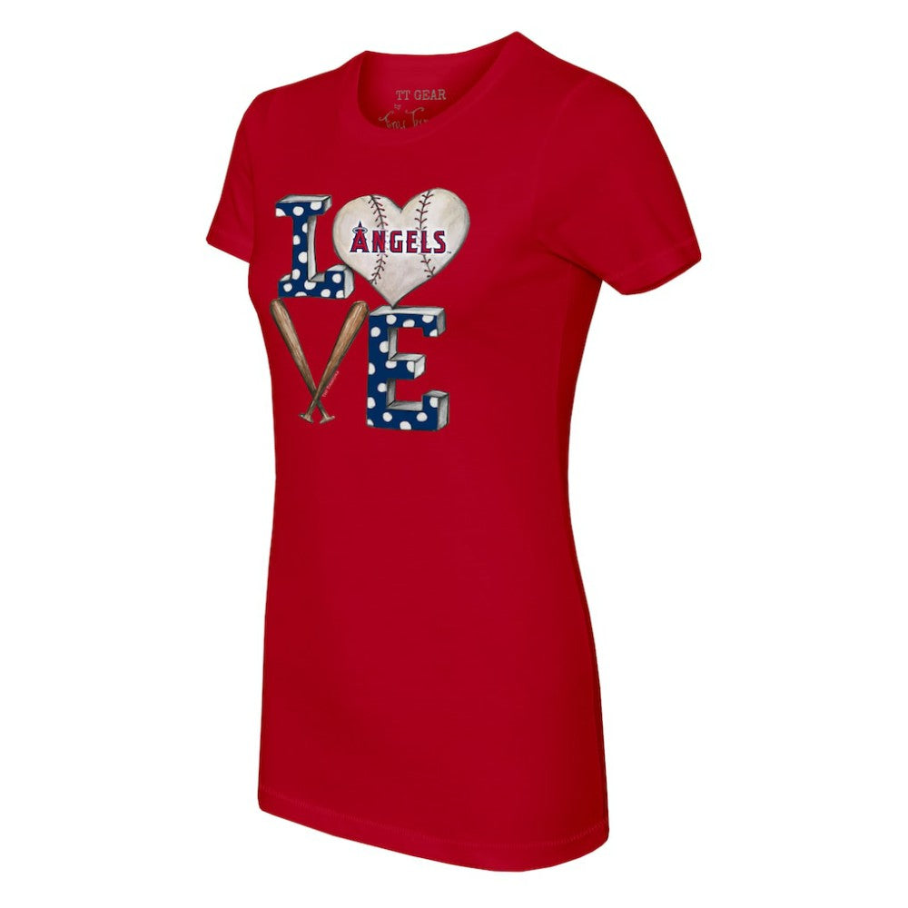 Los Angeles Angels Tiny Turnip Women's Baseball Love T-Shirt Outlet