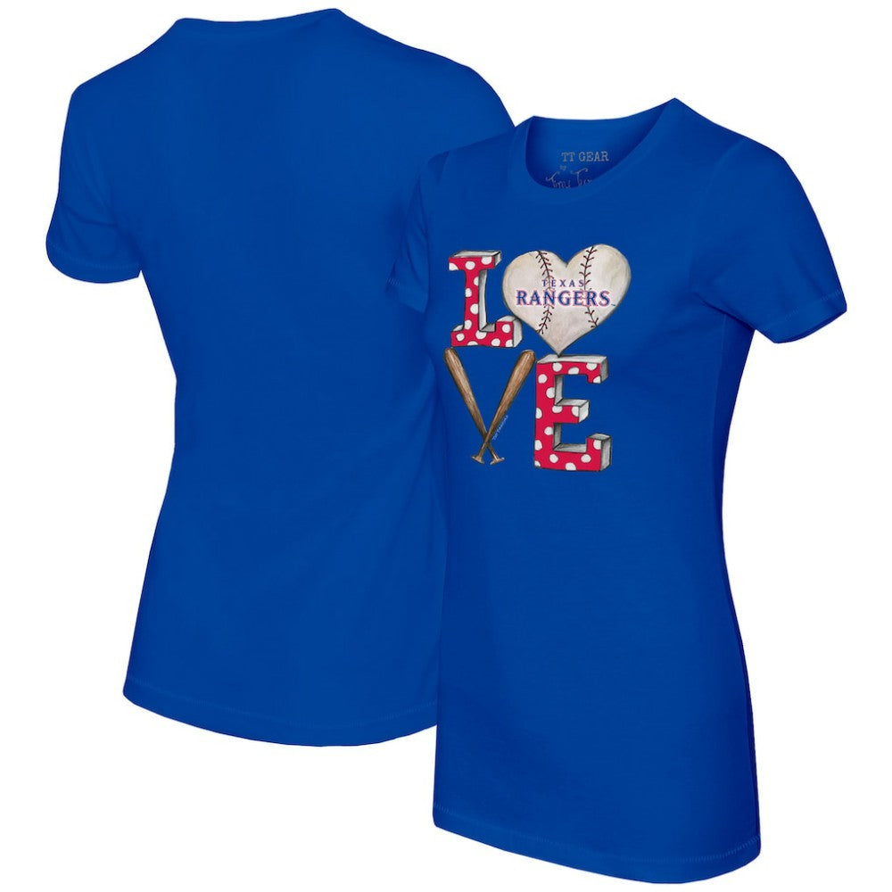 Texas Rangers Tiny Turnip Women's Baseball Love T-Shirt Discount