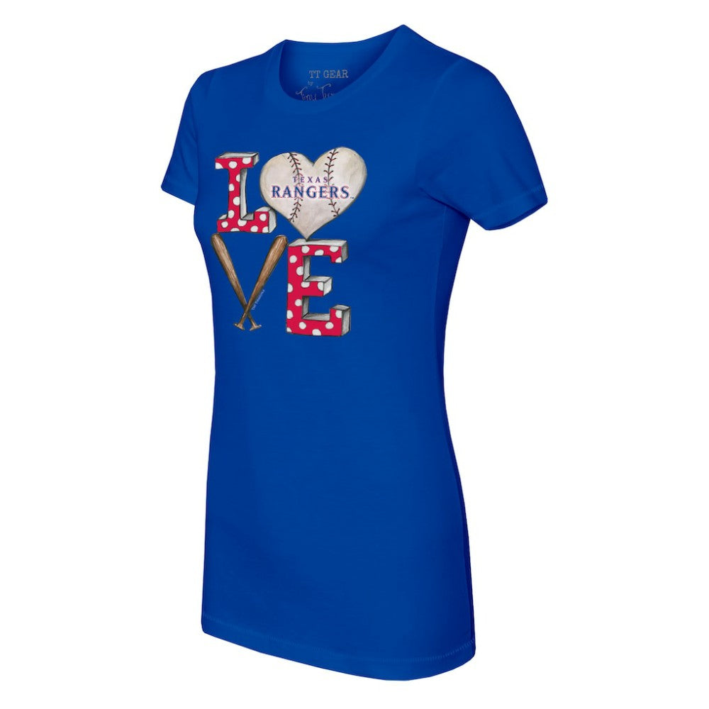 Texas Rangers Tiny Turnip Women's Baseball Love T-Shirt Discount
