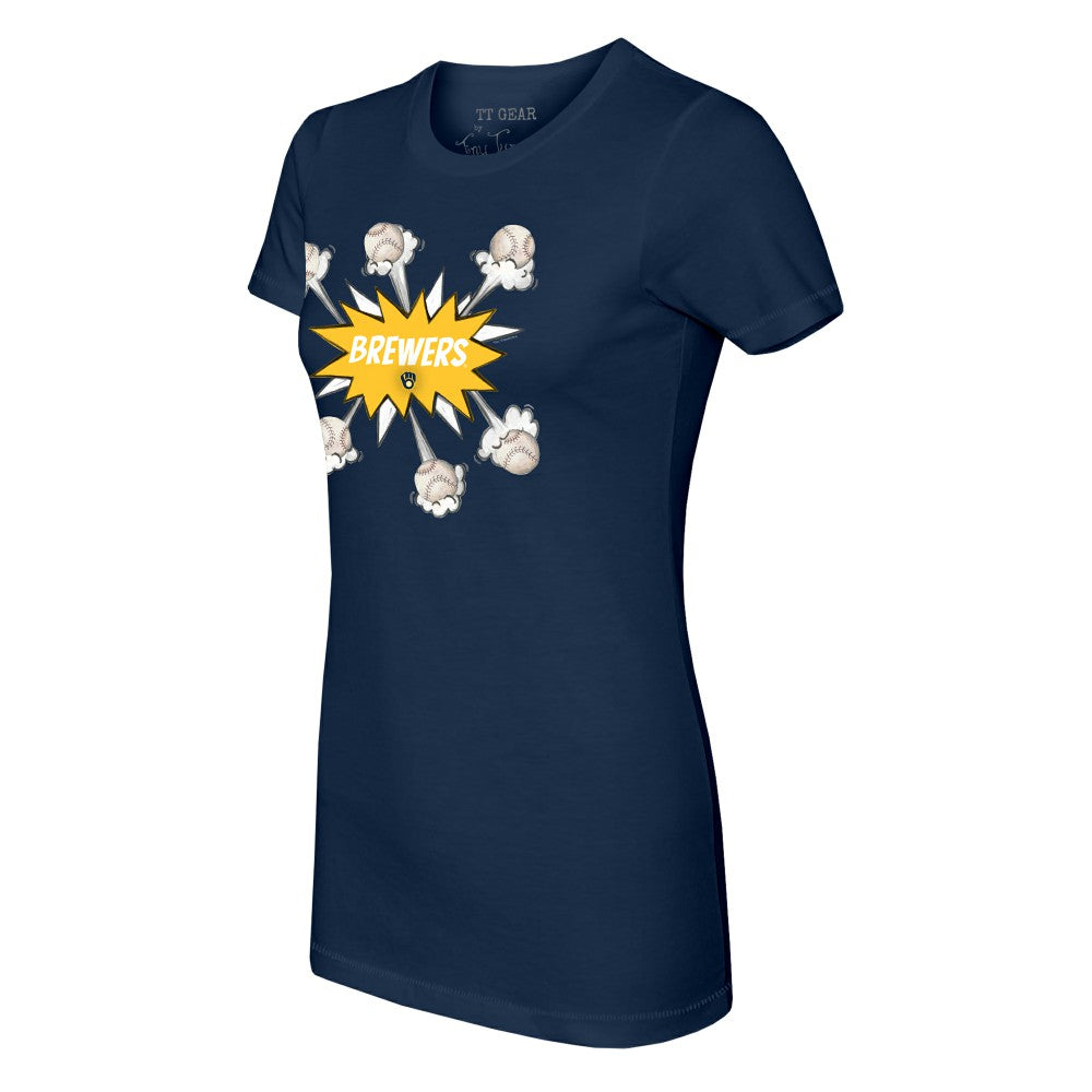 Milwaukee Brewers Tiny Turnip Women's Baseball Pow T-Shirt Discount
