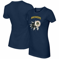 Milwaukee Brewers Tiny Turnip Women's Baseball Tear T-Shirt Near Me