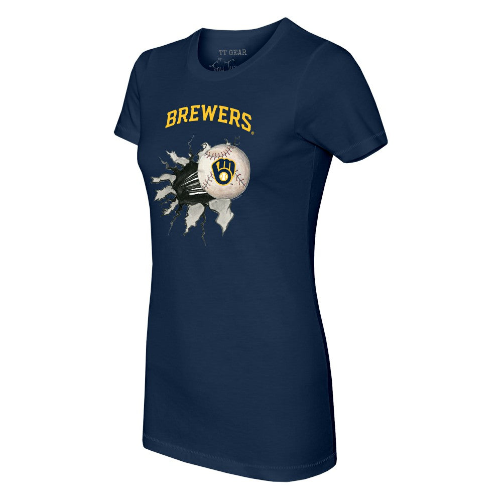 Milwaukee Brewers Tiny Turnip Women's Baseball Tear T-Shirt Near Me