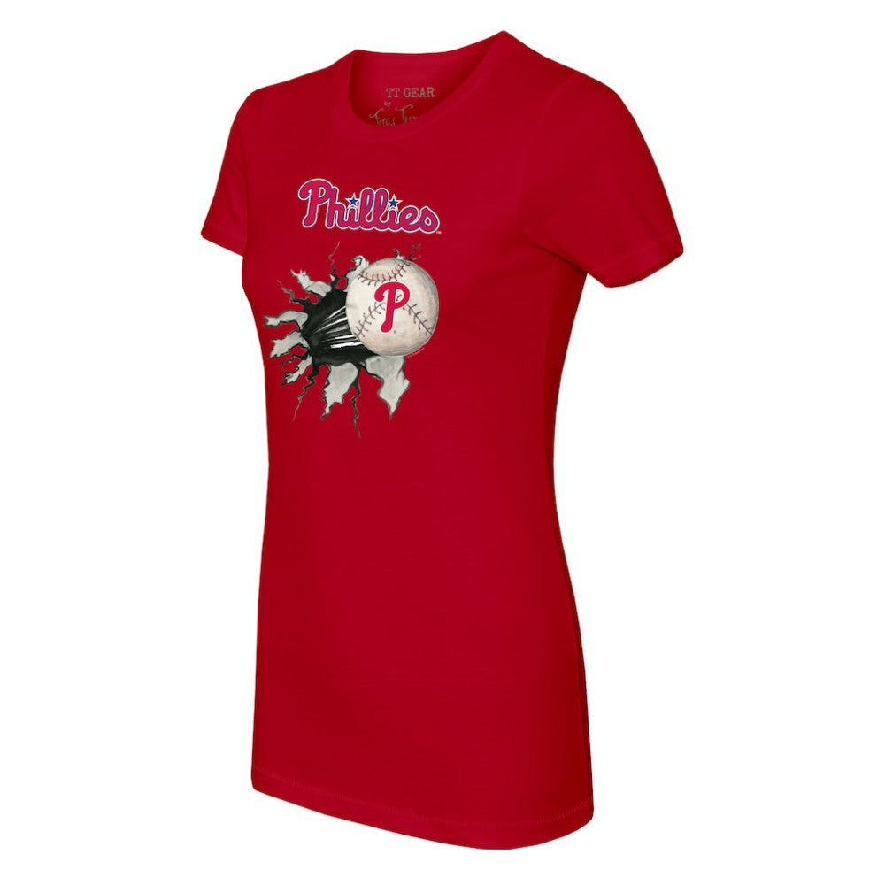Philadelphia Phillies Tiny Turnip Women's Baseball Tear T-Shirt Online