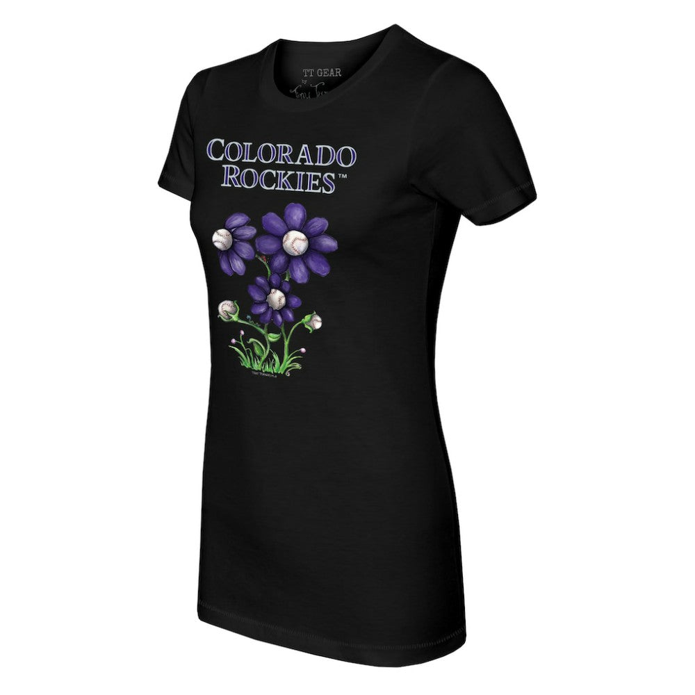 Colorado Rockies Tiny Turnip Women's Blooming Baseballs T-Shirt for sale