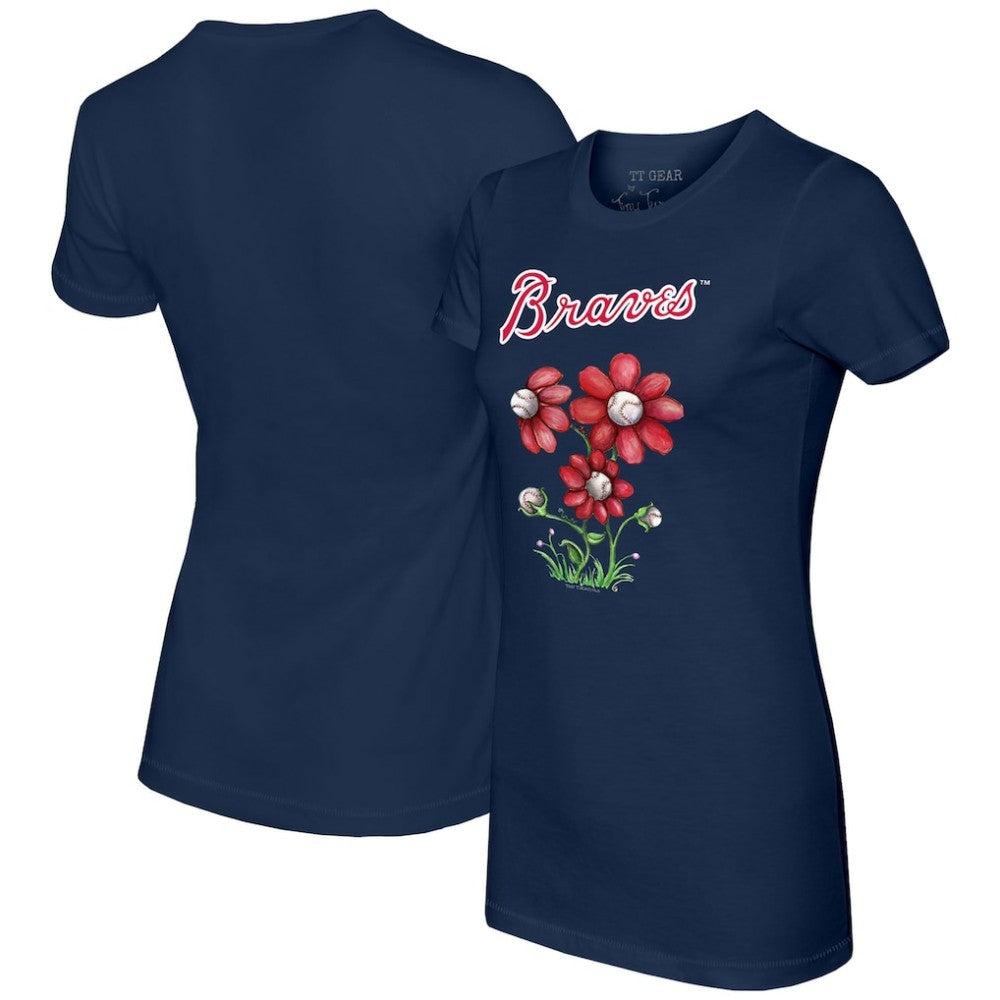 Atlanta Braves Tiny Turnip Women's Blooming Baseballs T-Shirt Sale