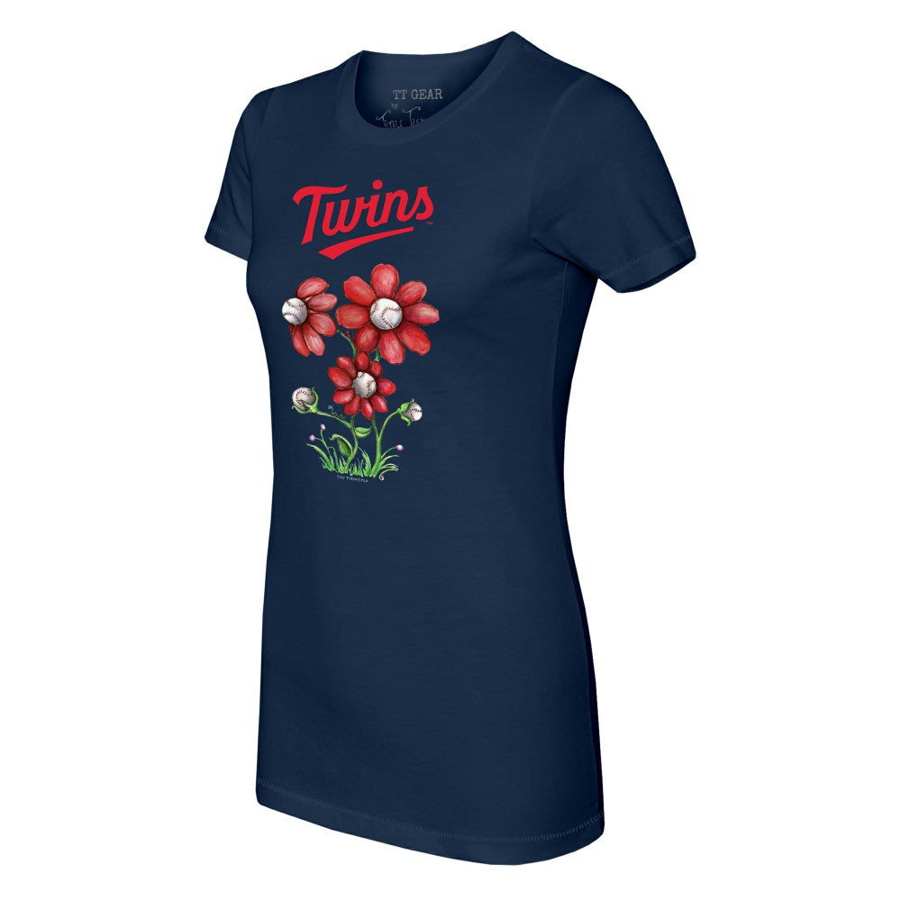 Minnesota Twins Tiny Turnip Women's Blooming Baseballs T-Shirt Outlet