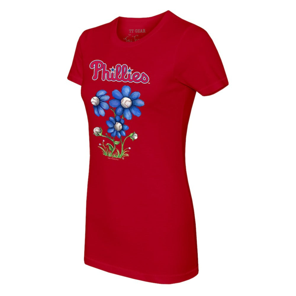 Philadelphia Phillies Tiny Turnip Women's Blooming Baseballs T-Shirt Outlet