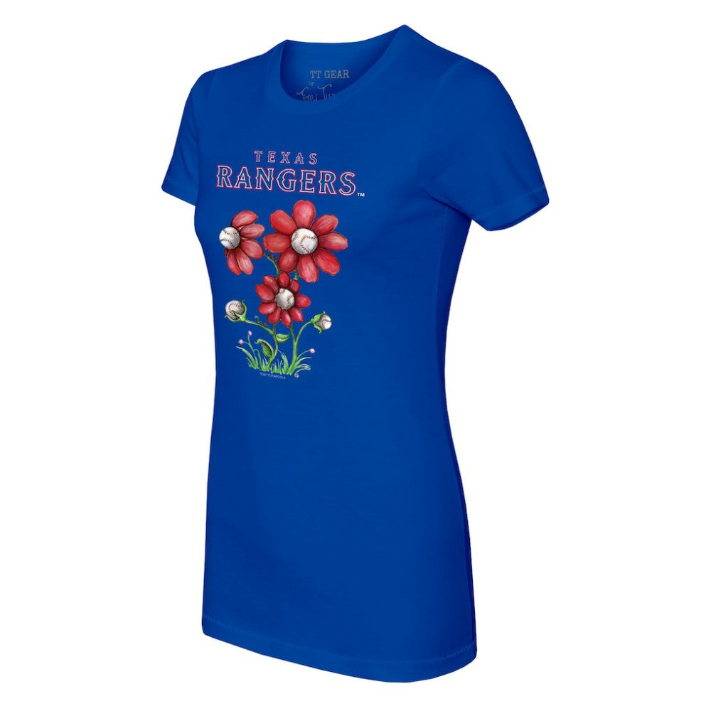 Texas Rangers Tiny Turnip Women's Blooming Baseballs T-Shirt Sale