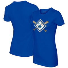 Los Angeles Dodgers Tiny Turnip Women's Diamond Cross Bats T-Shirt for sale