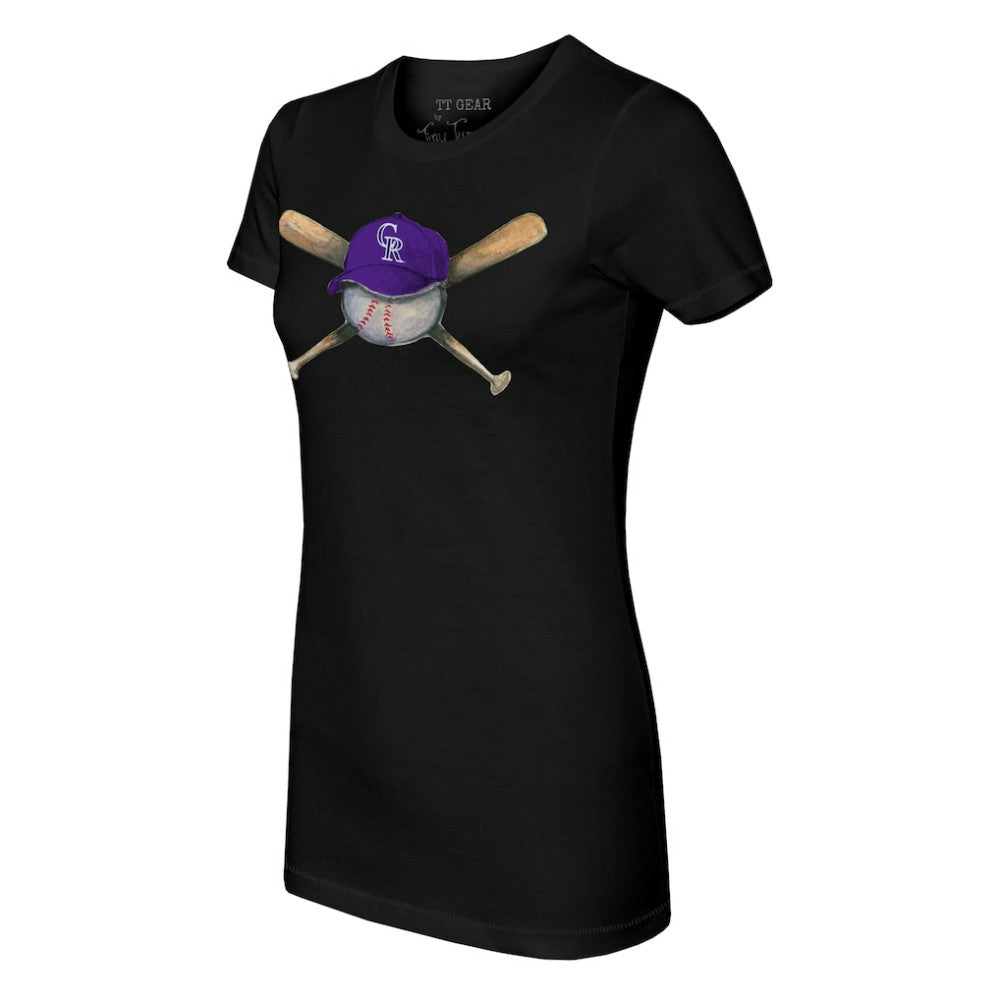 Colorado Rockies Tiny Turnip Women's Hat Crossbats T-Shirt for sale