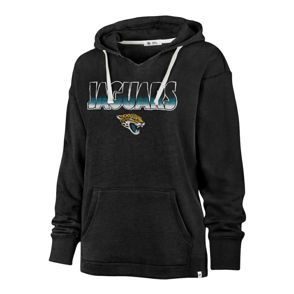 Jacksonville Jaguars '47 Women's Color Rise Kennedy Pullover Hoodie - Black - 47 brand