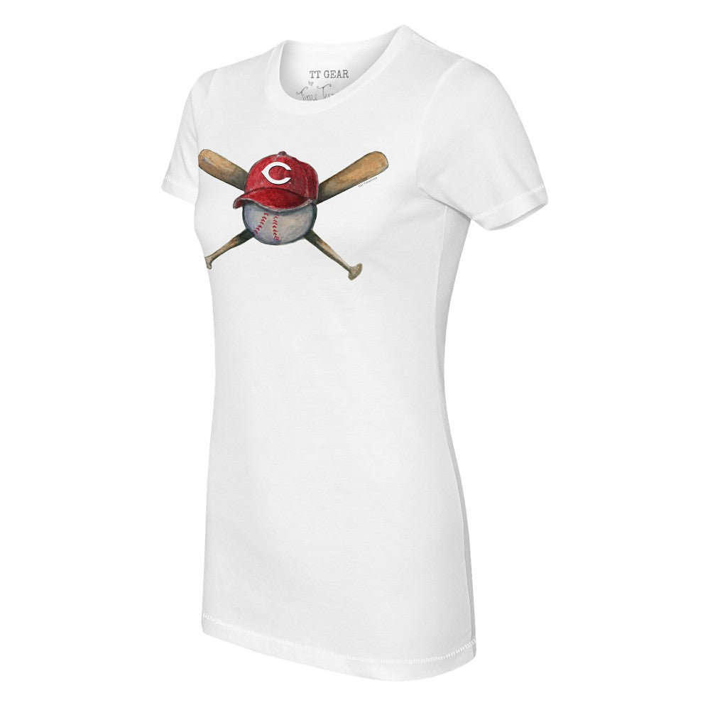 Cincinnati Reds Tiny Turnip Women's Hat Crossbats T-Shirt Sale