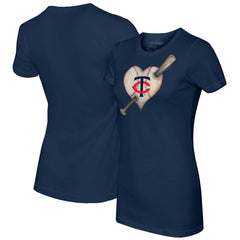 Minnesota Twins Tiny Turnip Women's Heart Bat T-Shirt Sale