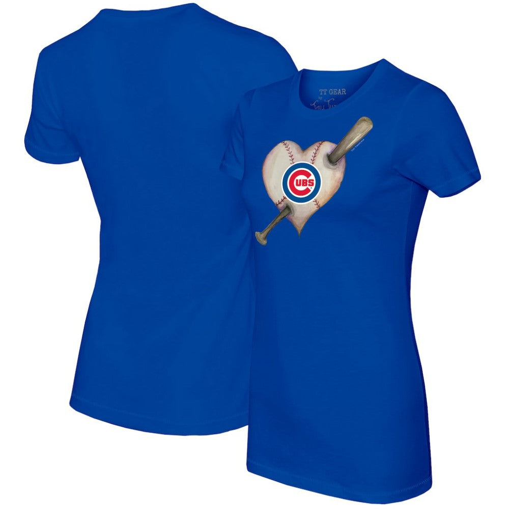 Chicago Cubs Tiny Turnip Women's Heart Bat T-Shirt Discount