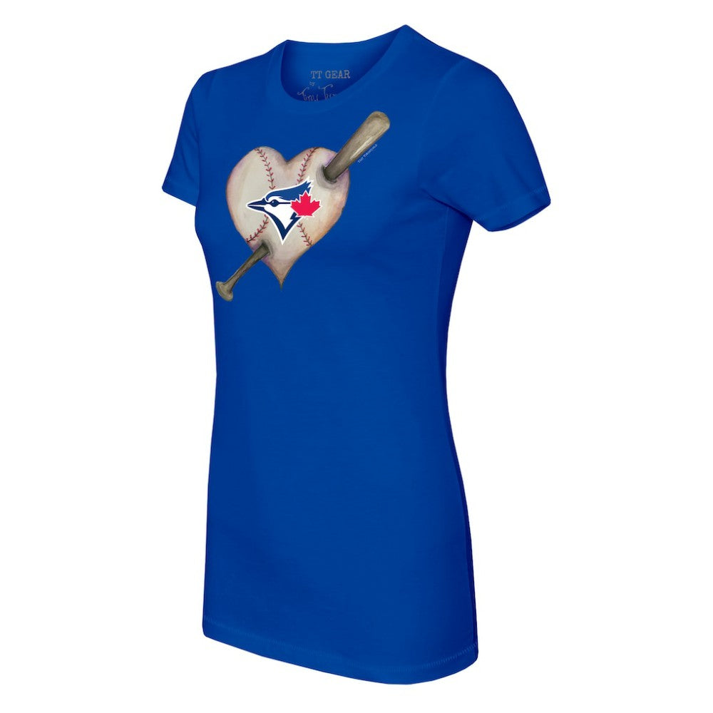 Toronto Blue Jays Tiny Turnip Women's Heart Bat T-Shirt Online