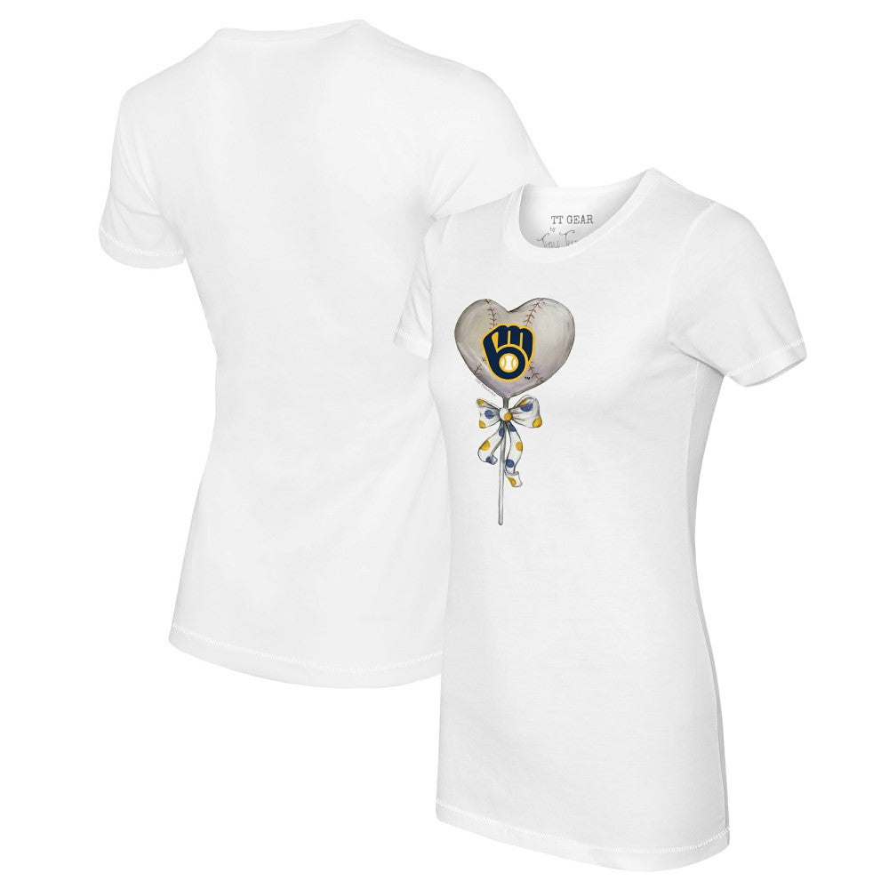 Milwaukee Brewers Tiny Turnip Women's Heart Lolly T-Shirt Sale