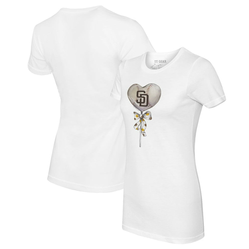 San Diego Padres Tiny Turnip Women's Heart Lolly T-Shirt Sale
