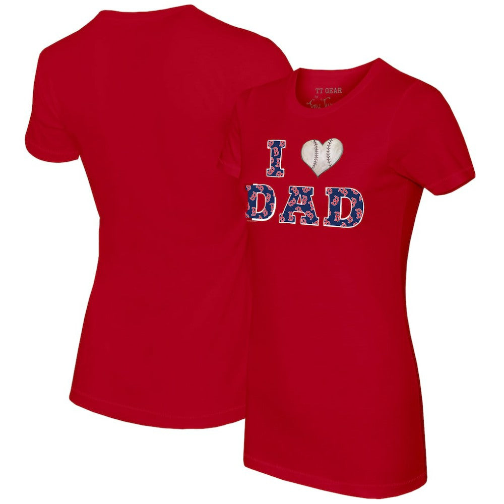 Boston Red Sox Tiny Turnip Women's I Love Dad T-Shirt Discount
