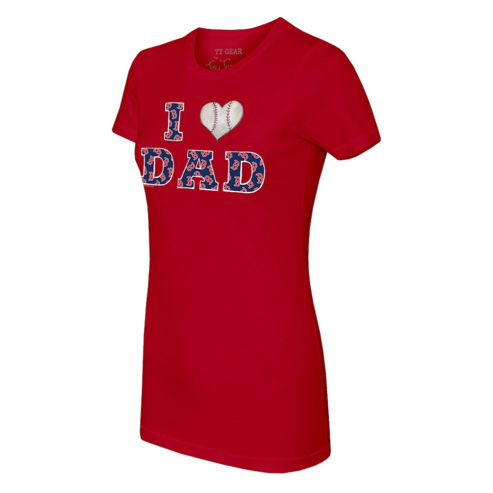 Boston Red Sox Tiny Turnip Women's I Love Dad T-Shirt Discount