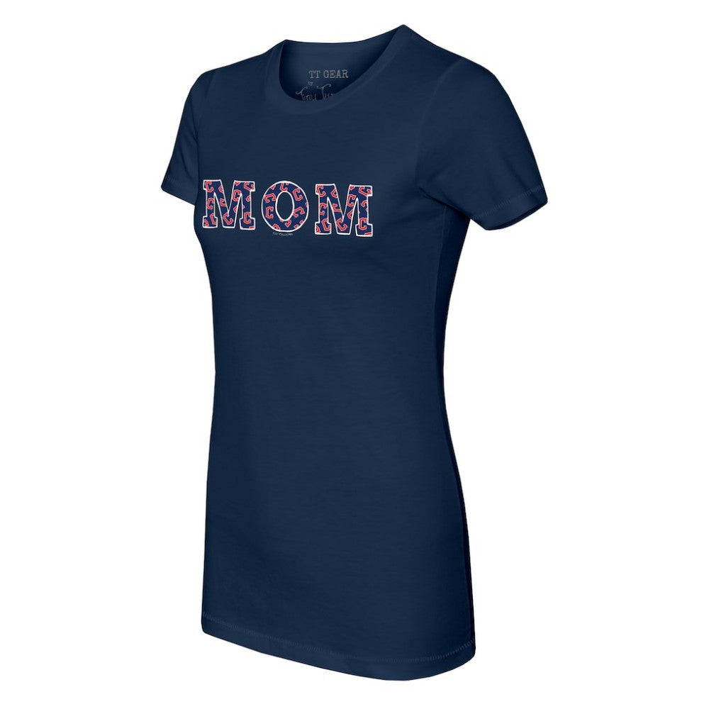 Cleveland Guardians Tiny Turnip Women's Logo Mom T-Shirt for sale